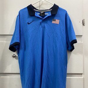 Nike US Olympic Team Track And Field USA Rio Polo Shirt Men's Size 2XL